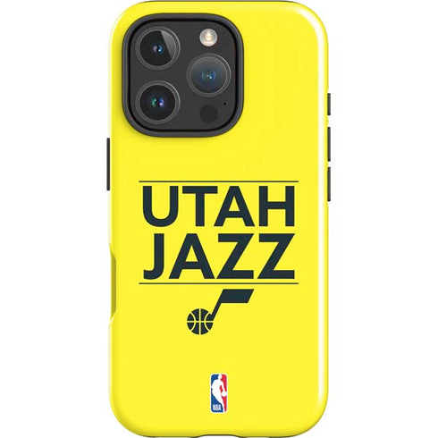 NBA Utah Jazz Standard - Yellow iPhone 16 Pro Impact Case